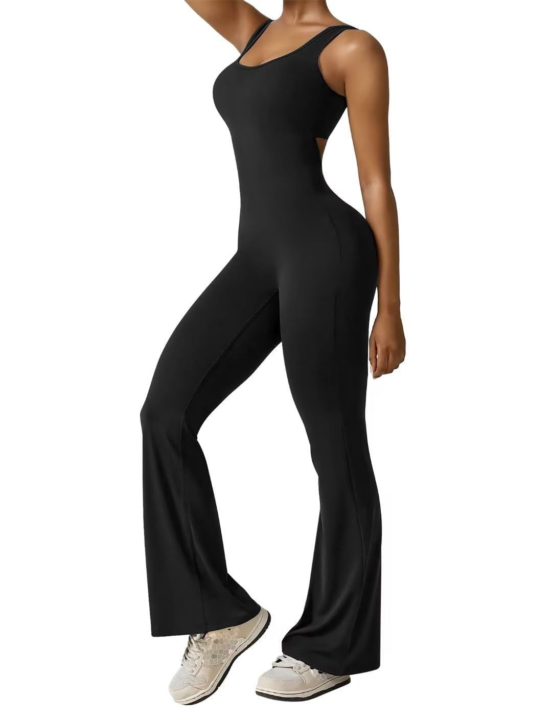Sleeveless Flare Jumpsuit