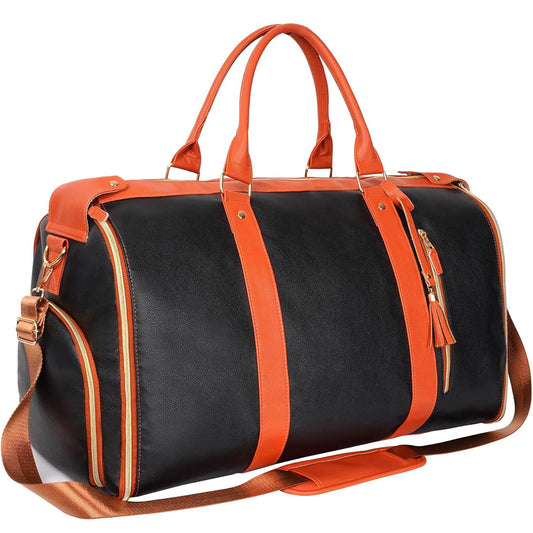 Premium Leather Duffel Travel Bag