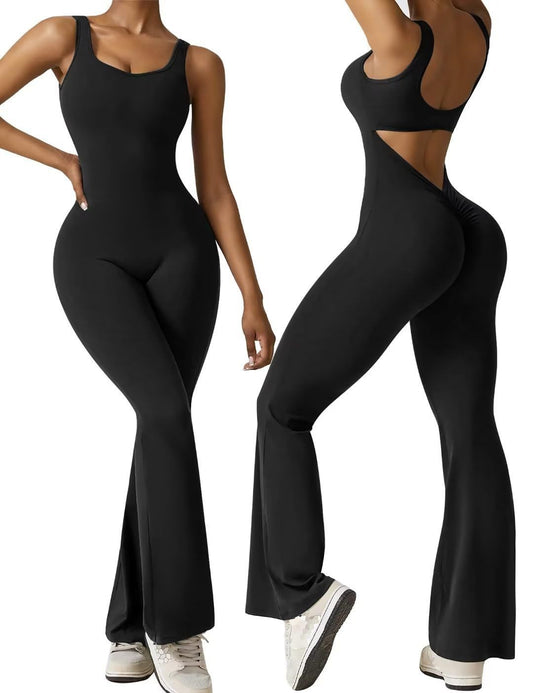 Sleeveless Flare Jumpsuit