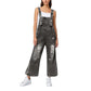 Woman Denim  Loose Fit  Wide-Leg Overalls