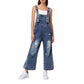 Woman Denim  Loose Fit  Wide-Leg Overalls